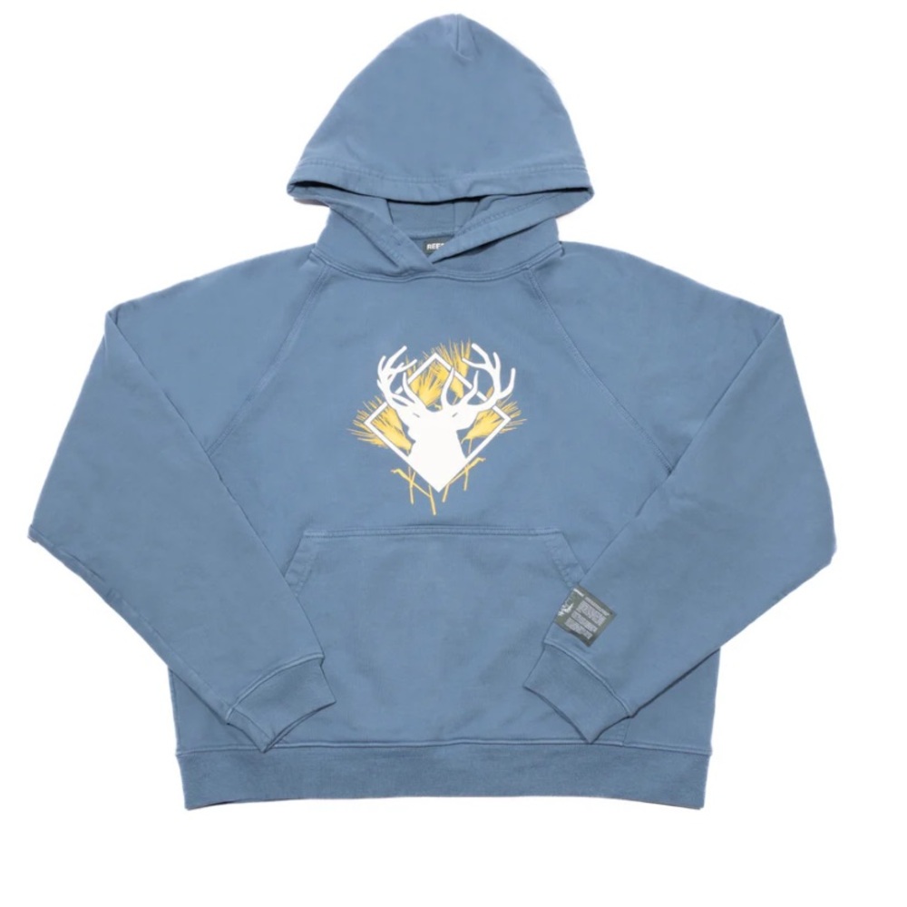 Reese Cooper Deerhead Hooded Sweatshirt Sz Medium